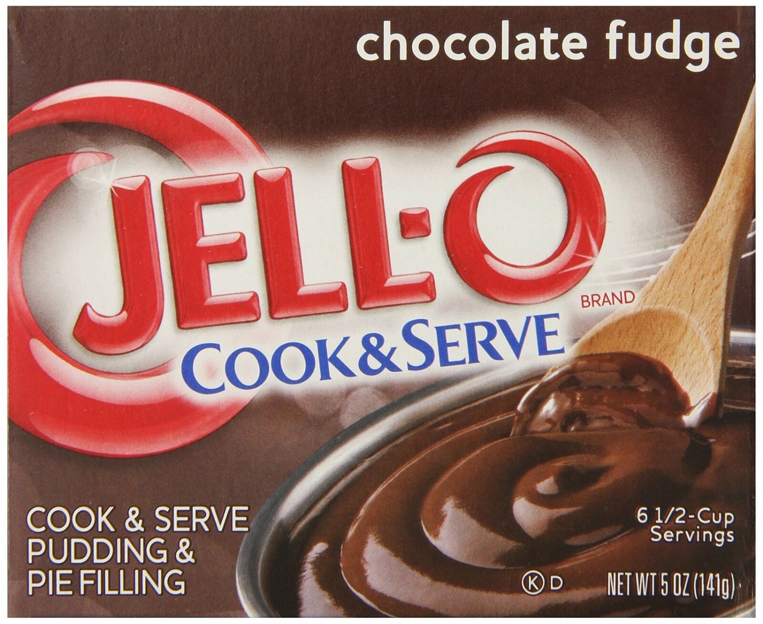 JELLO Chocolate Fudge Pudding & Pie Filling Mix (5 oz Boxes, Pack of 6)