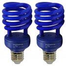 SleekLighting 23 Watt T2 Blue Light Spiral CFL Light Bulb, 120V, E26 Medium B...