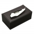 KINGFOM Rectangular Leather Facial Tissue Box Napkin Holder for Home Office, ...