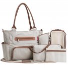 SoHo Grand Central Station Diaper Bag 7Pc, Striped Stripe