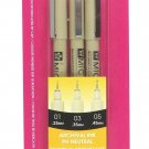 Sakura Pigma 30061 Micron Blister Card Ink Pen Set, Black, Ass't Point Size 3...