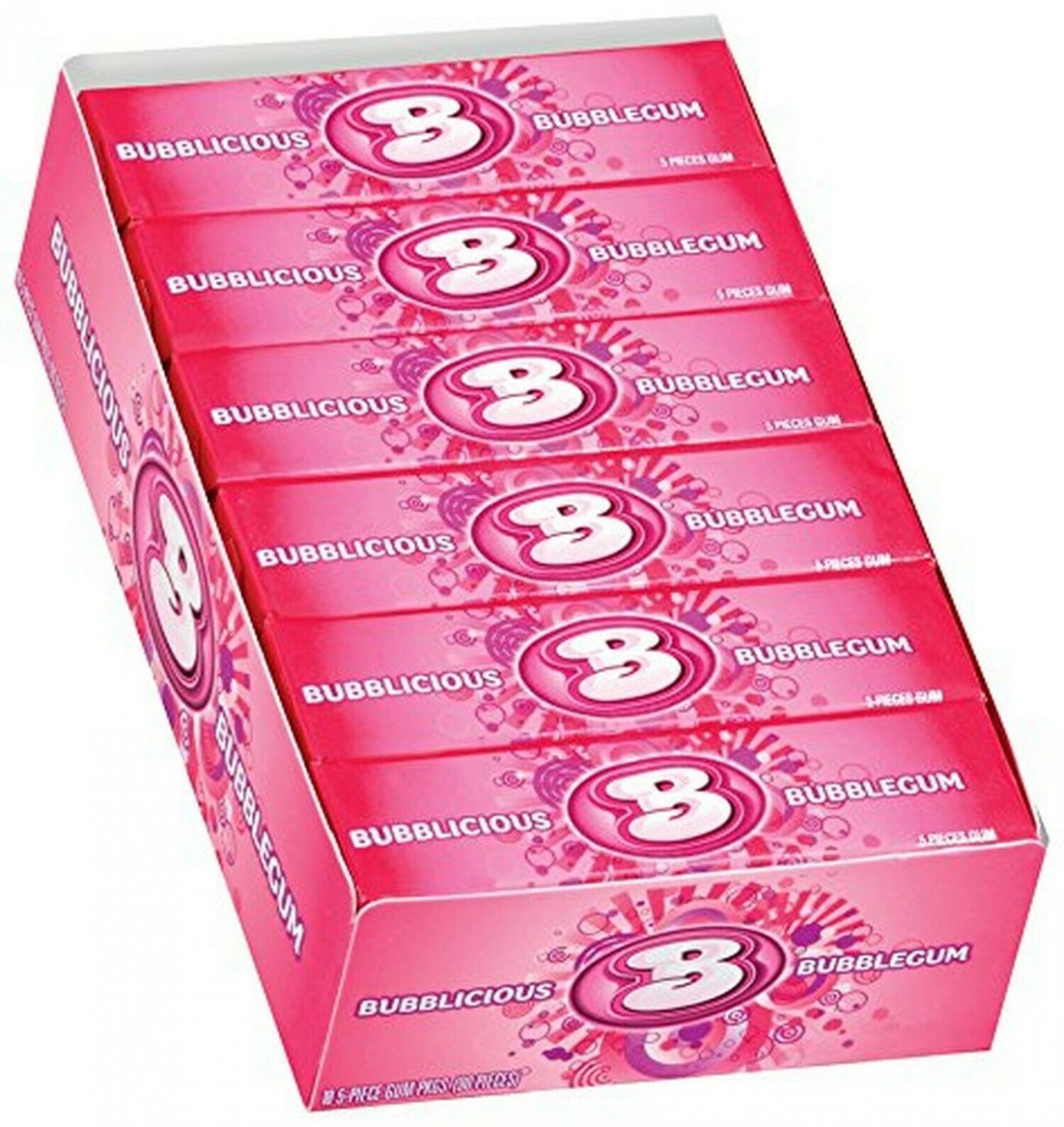 Bubblicious Original Bubble Gum 18 packs (5ct per pack)