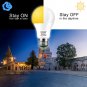 Dusk To Dawn Light Bulbs A19 8W 720 Lumens, Amber LED Orange-Yellow Sensor Bu...