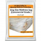 King Mattress Bag Cover for Moving Storage - Plastic Protector 5 Mil Thick Su...