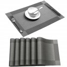 U'Artlines Placemat, Crossweave Woven Vinyl Non-Slip Insulation Placemat Wash...