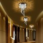 Surpars House Flush Mount 1-Light Crystal Chandelier Silver Pendant Light