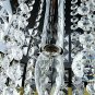 Surpars House Flush Mount 1-Light Crystal Chandelier Silver Pendant Light