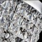 Surpars House Flush Mount 1-Light Crystal Chandelier Silver Pendant Light