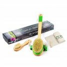 Dry Brushing Body Brush - Natural Boar Bristle Dry Brush Set for Body and Fac...