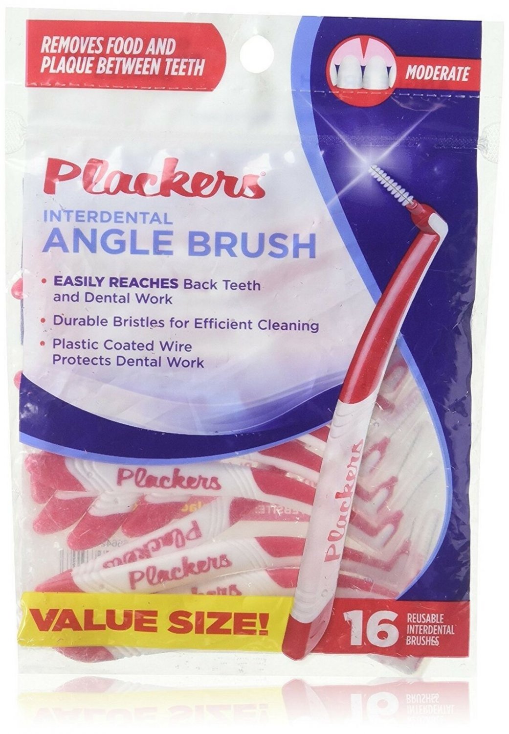 Plackers Interdental Brush RA, 16 Count (Pack of 2) Pack of 2