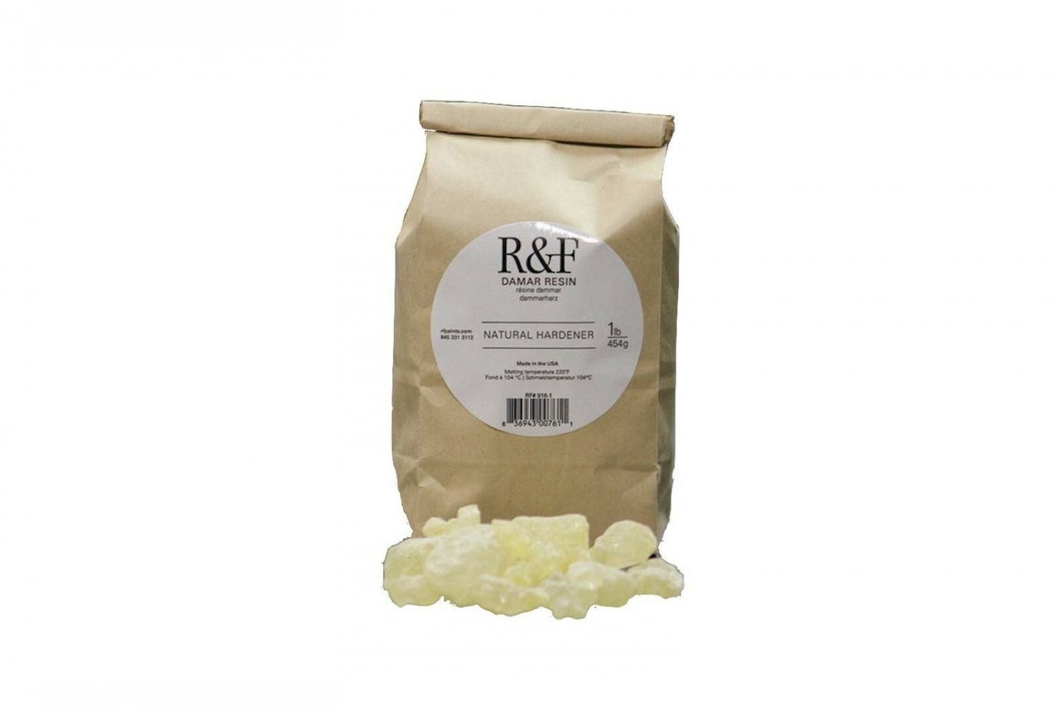 R&F Handmade Paints 916-1 Encaustic Damar Resin Crystals, 1-Pound