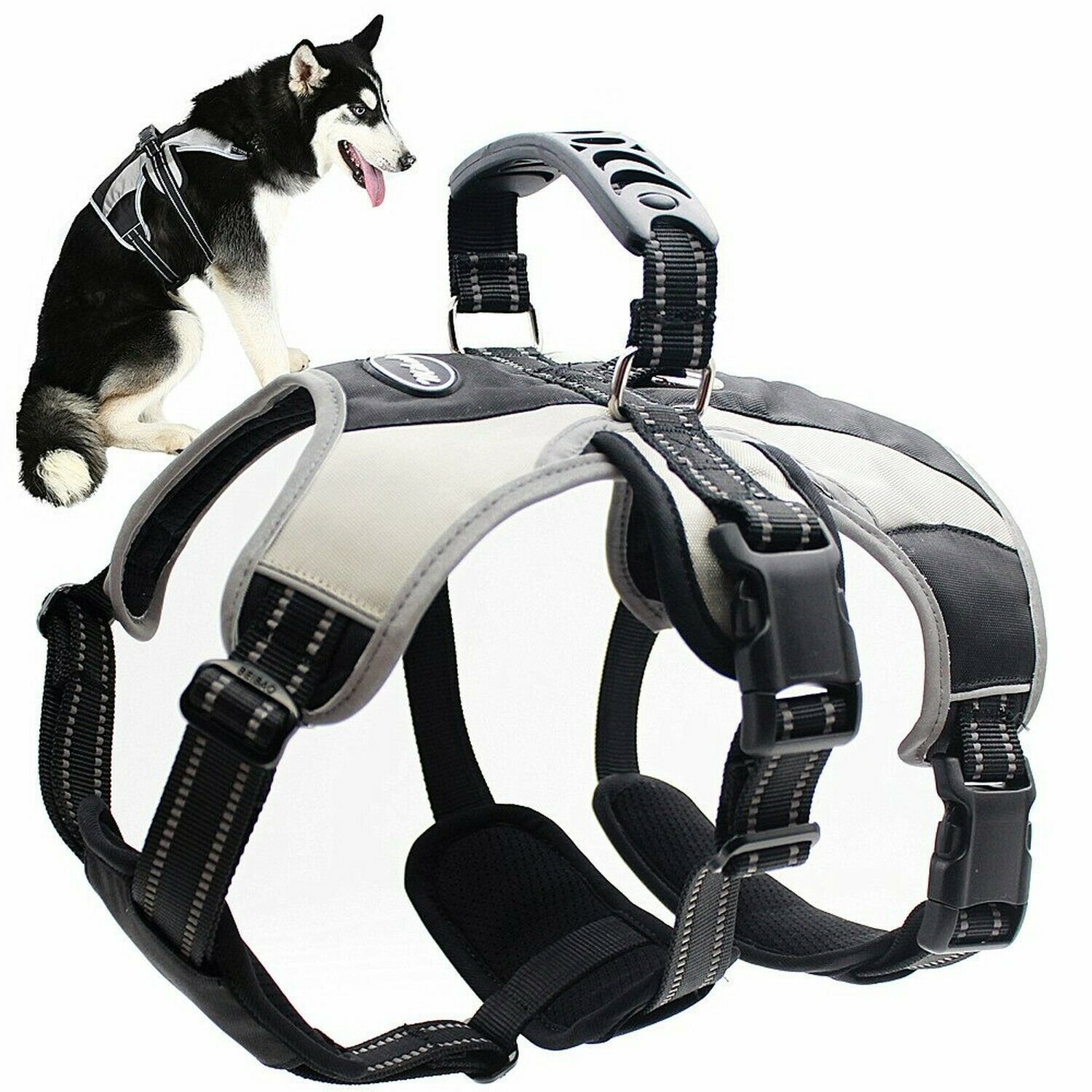 Mihachi Secure Dog Harness - Escape-Proof Reflective Dogs Vest with Lift Hand...
