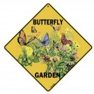 CROSSWALKS Butterfly Garden 12" X 12" Aluminum Sign
