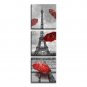 Jingtao Art Paris Eiffel Tower Art Paintings Red Umbrellas Flying on The Rain...