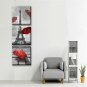 Jingtao Art Paris Eiffel Tower Art Paintings Red Umbrellas Flying on The Rain...