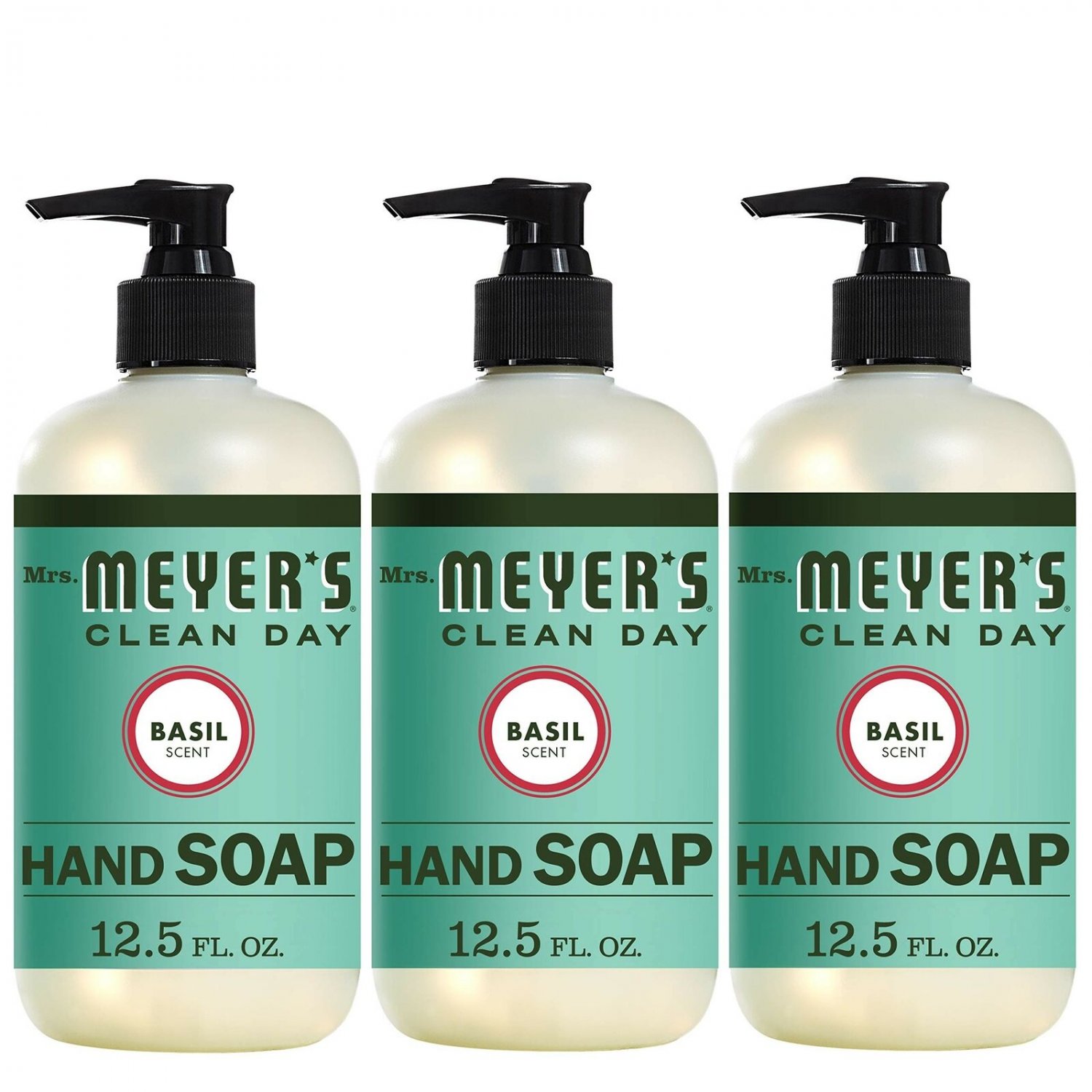 Mrs. Meyer&Acirc;&acute;s Clean Day Hand Soap, Basil, 12.5 fl oz, 3 ct