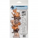 Art Impressions Stackers Cling Rubber Stamp Set Cat, 7" x 4"