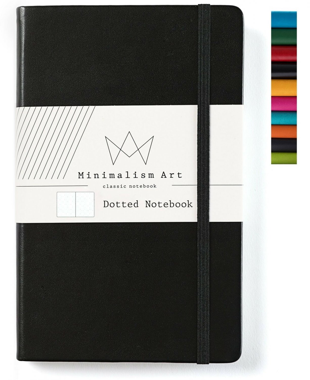 Minimalism Art, Classic Notebook Journal, A5 Size 5 X 8.3 inches, Black, Dott...