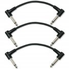 GLS Audio 6 Inch Patch Cable Cords (0.5 feet) - Right Angle 1/4" TS To Right ...