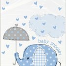 Blue Elephant Boy Baby Shower Plastic Tablecloth, 84" x 54"