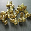 Dread Lock Dreadlocks Braiding Beads Golden Metal Cuffs Hair Accesories Decor...