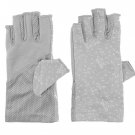 Womens Sunblock Fingerless Gloves Summer UV Protection Driving Cotton Gloves