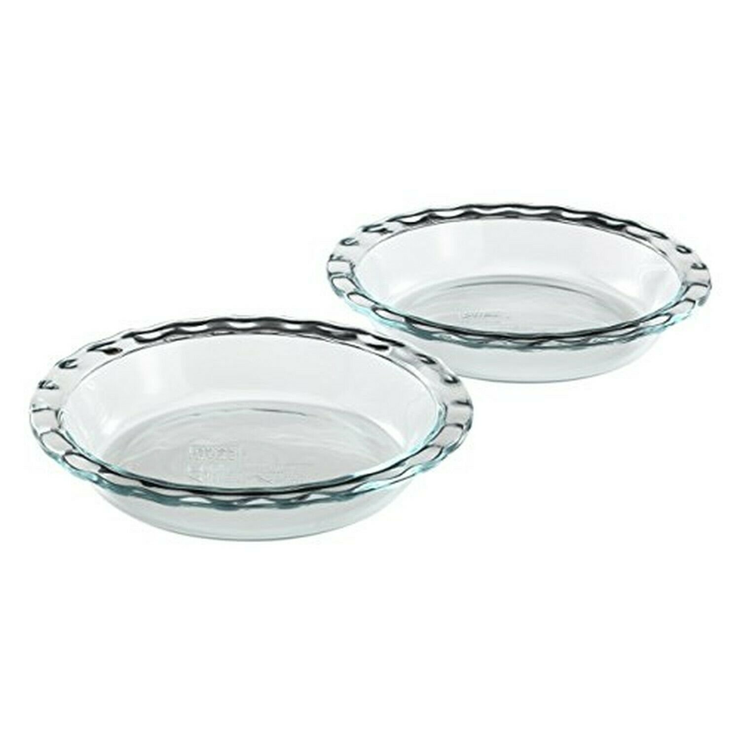 Pyrex Easy Grab Glass Pie Plate (9.5-Inch, 2-Pack) Pack of 2