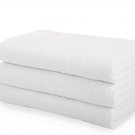 Classic Turkish Cotton 3 Piece White Bath Sheet Set - Thick and Soft Terry Cl...