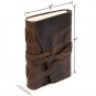 LEATHER JOURNAL Handmade Artisan Notebook Or Sketchbook With Unlined Cotton P...