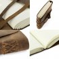 LEATHER JOURNAL Handmade Artisan Notebook Or Sketchbook With Unlined Cotton P...