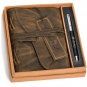 LEATHER JOURNAL Handmade Artisan Notebook Or Sketchbook With Unlined Cotton P...
