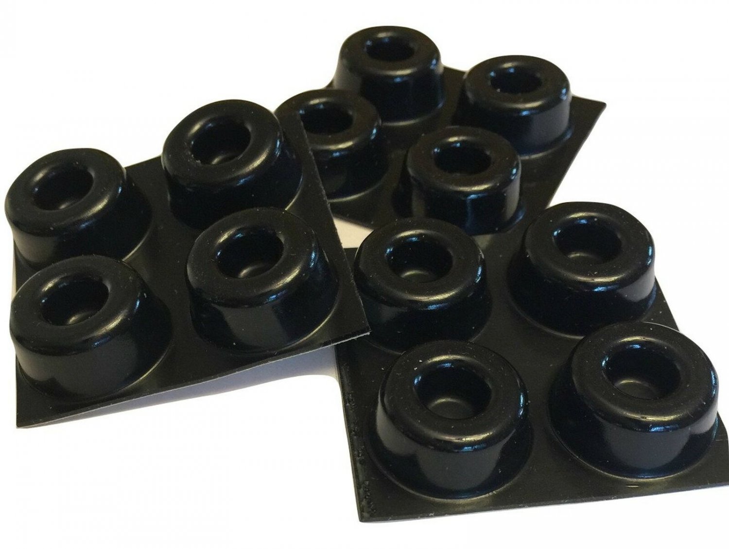 Small Black Door Knob Bumpers (Set of 12) - Made in USA - Self-Adhesive Door ...
