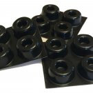 Small Black Door Knob Bumpers (Set of 12) - Made in USA - Self-Adhesive Door ...