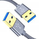 USB 3.0 A to A Male Cable, JSAUX USB to USB Cable 2 Pack(3.3ft+6.6ft) USB Mal...