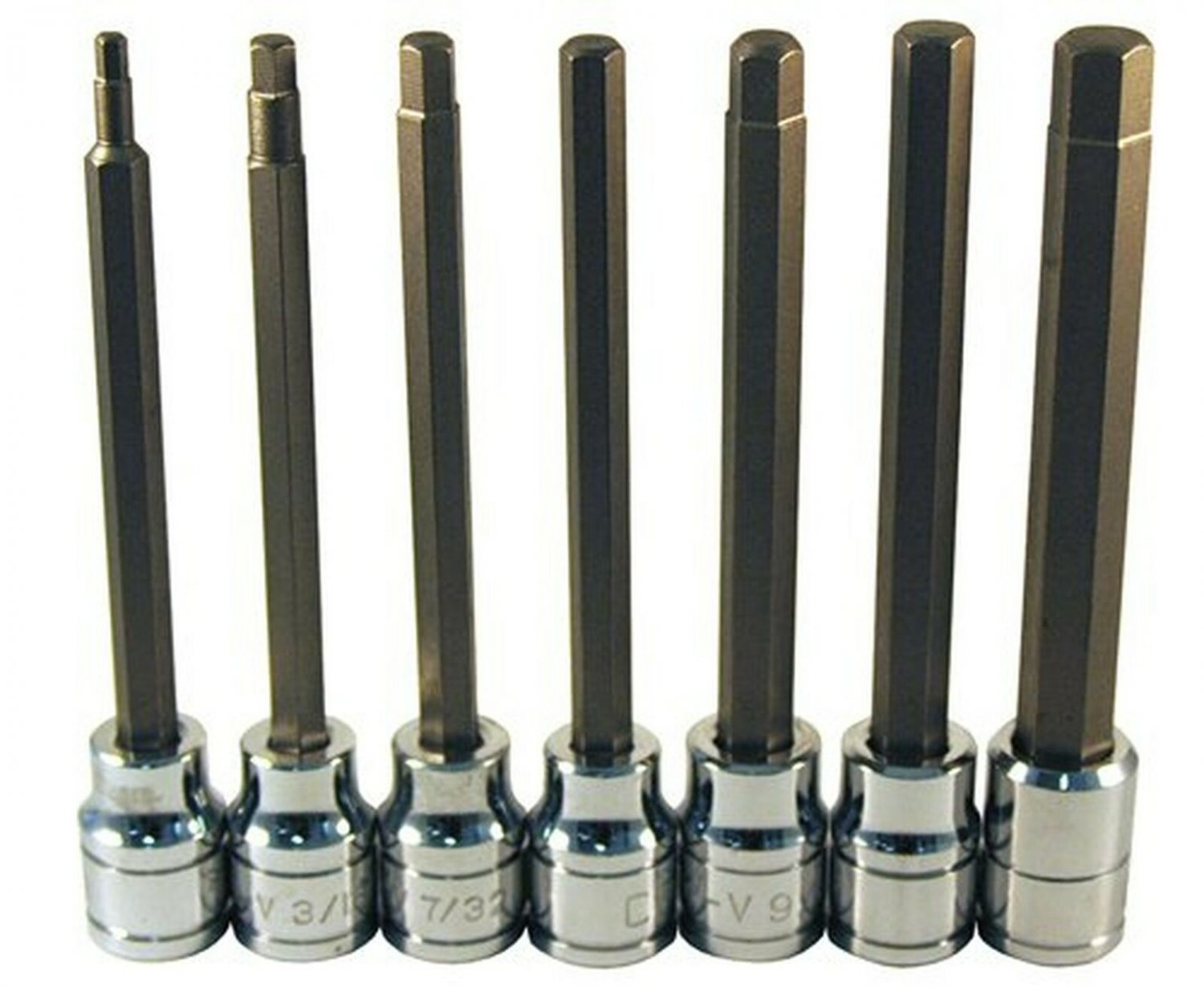 ATD Tools 13786 Extra Long 7-Piece SAE Hex Bit Socket Set