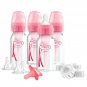 Dr. Brown's Options Slow Flow Bottle Set for Breastfed Baby, 4 Ounce, Pink