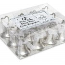 Silver Bell Wedding Place Card Holders, 12ct Place Cards