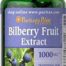 Puritans Pride Bilberry 1000 Mg Softgels, 180 Count