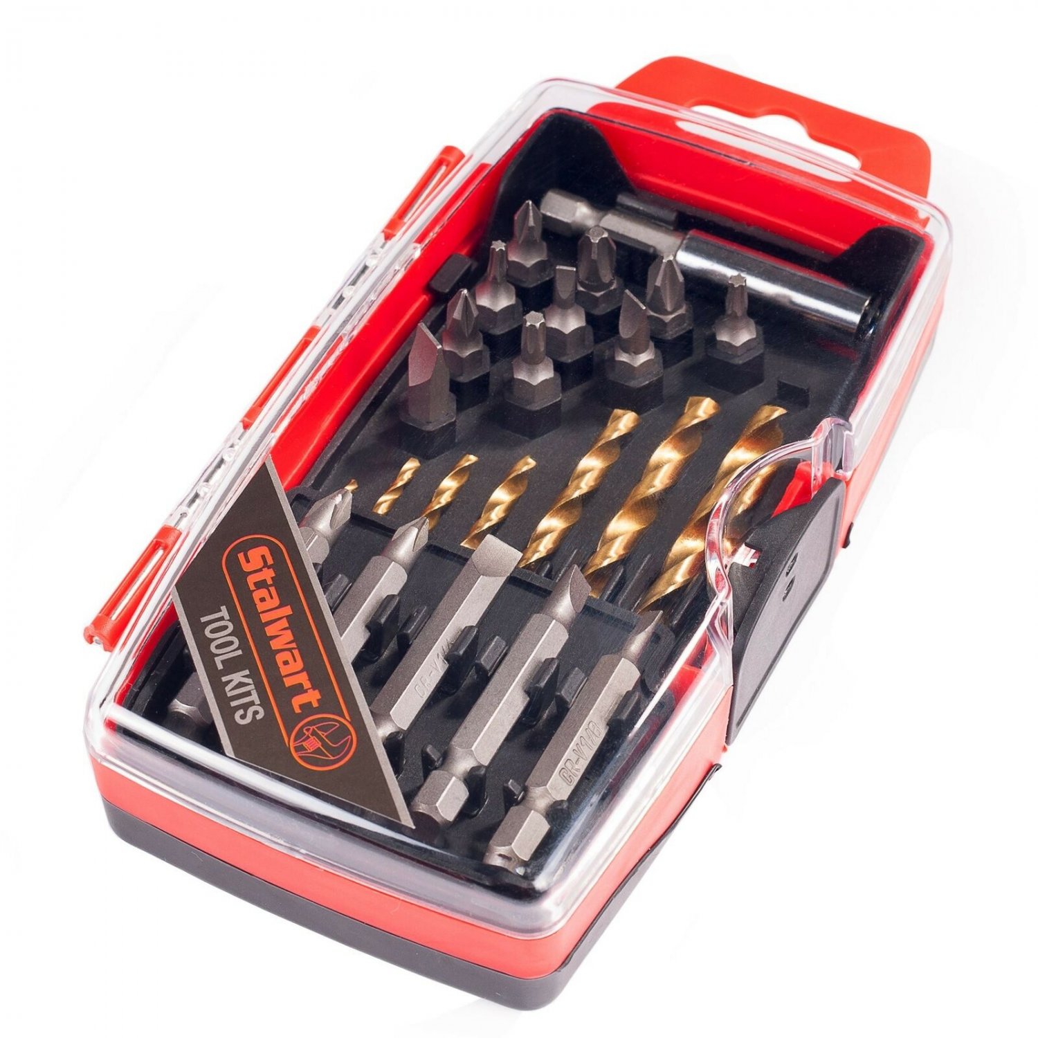 23 Piece Titanium Drill and Screwdriver Bit Set &acirc;�� Magnetic Metric and SAE Mea...
