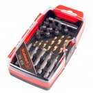 23 Piece Titanium Drill and Screwdriver Bit Set – Magnetic Metric and SAE Mea...