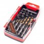 23 Piece Titanium Drill and Screwdriver Bit Set â Magnetic Metric and SAE Mea...