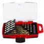 23 Piece Titanium Drill and Screwdriver Bit Set â Magnetic Metric and SAE Mea...