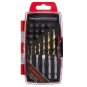 23 Piece Titanium Drill and Screwdriver Bit Set â Magnetic Metric and SAE Mea...