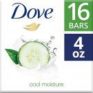 Dove  More Moisturizing than Bar Soap, Cucumber and Green Tea Beauty Bar, 4 o...