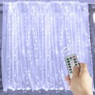 Curtain String Lights 20 Ft. 600 LED Icicle Lights with Remote & Timer, Uncon...