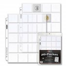 BCW Pro 20-Pocket Pages, Pocket Size: 2" x2", 20 Pages - Coin Collecting Supp...