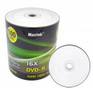 Maxtek Premium Grade White Inkjet HUB Printable DVD-R DVDR 16x Blank Disc, 4....