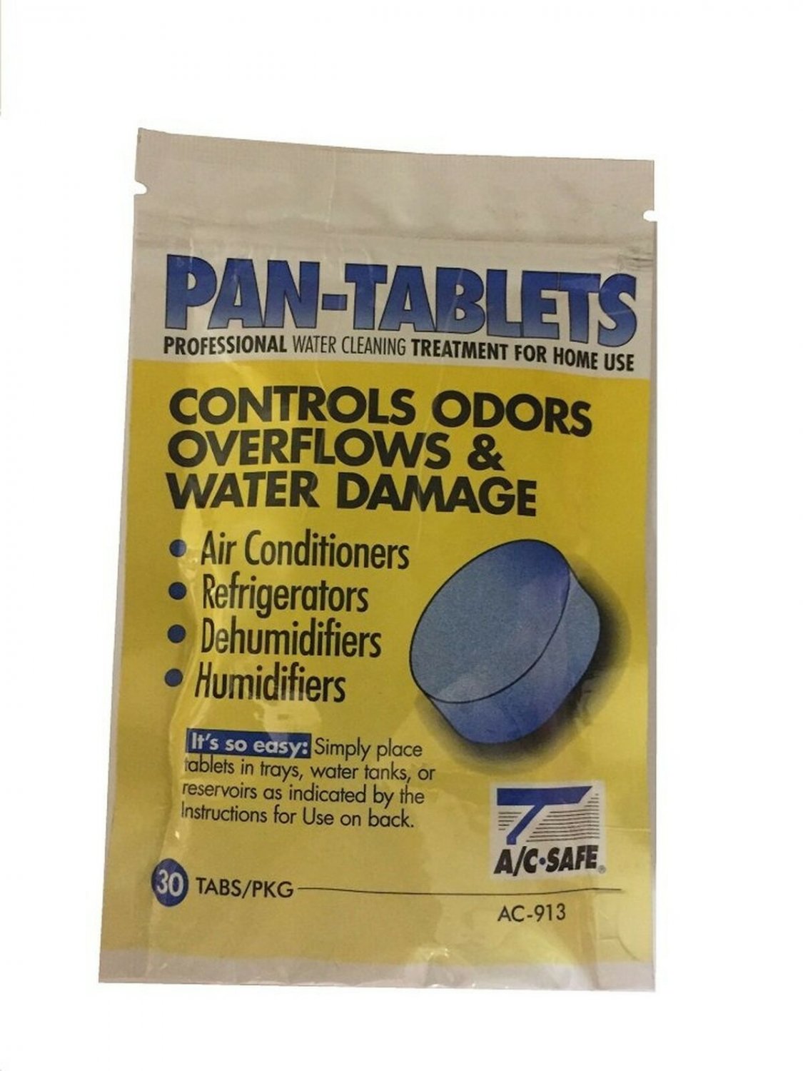 AC Safe Pan Tablets - 30 Count: Cleans scum in Drain Pans and Humidifiers