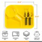 Dinneractive Dining Set For Kids - 3 PC Construction Themed Dinnerware - Trac...