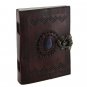 Embossed Leather Blue Stone 120 Page Unlined Journal with Clasp